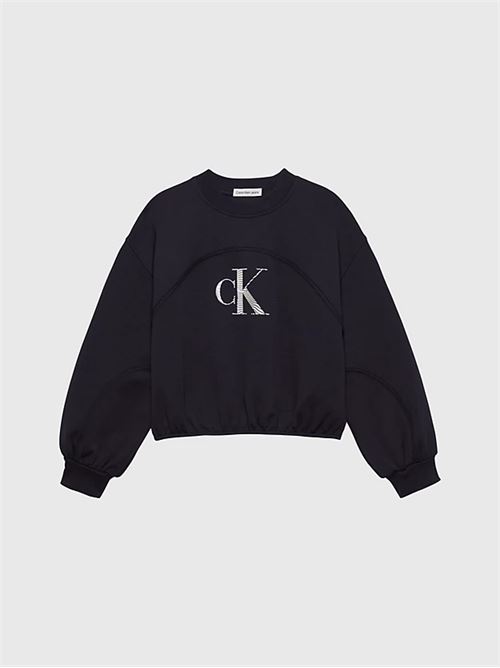 iridescent ck logo cn sweatshirt CALVIN KLEIN JEANS | IG0IG02414TBEH
